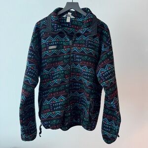 Vintage Columbia 80s 90s Aztec/Geometric Full-Zip Fleece Jacket